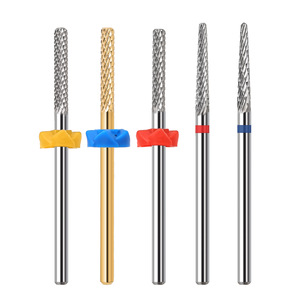 Brocas de carburo de tungsteno para <span class=keywords><strong>uñas</strong></span>, herramienta de Manicura <span class=keywords><strong>en</strong></span> forma de cono, preparación de cutículas de vástago recto y brocas de acabado fino - Product Image 5