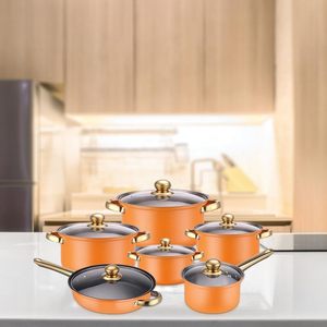 Juego de Utensilios de Cocina de Acero Inoxidable Antiadherente de 12 Piezas, Incluye Sartén y Olla para Uso en la Cocina - Product Image 2