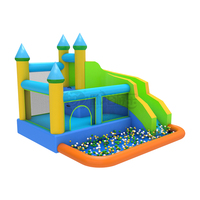 Château gonflable pour enfants 4x4x3,2m avec toboggan et piscine à balles, petit château gonflable pour la cour, usage familial