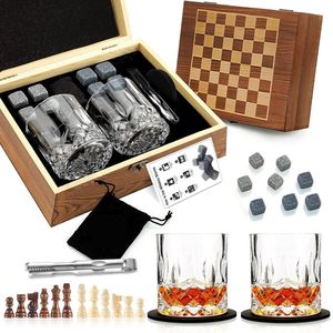 Juego de Decantador de <span class=keywords><strong>Whisky</strong></span> de Madera Estilo Antiguo con Vasos de Cristal, Posavasos y Piedras Enfriadoras, con Herramienta de Madera Incluida - Product Image 3
