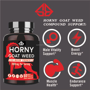 Cápsulas Orgánicas de Horny Goat Weed, Maca y Ginseng para Energía, para Hombres y Mujeres Adultos, No Apto para Mujeres Embarazadas, 60 Unidades - Product Image 3