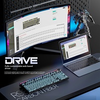 Clavier mécanique à axe magnétique ATTACKSHARK R98HE avec rétroéclairage RVB, étanche, filaire, de qualité esports, clavier de jeu RT