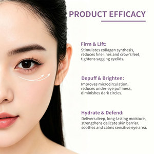 Gel pour les yeux anti-âge OEM/ODM pour les cernes, les poches et les ridules, avec extrait de péptide et de graines de châtaigne, crème hydratante pour les yeux - Product Image 3