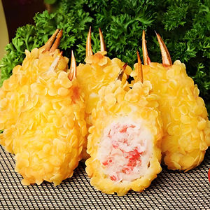 OEM Bulk Crispy Bites Crab Snack Listo para freír Frozen Breaded Surimi Crab Claw - Product Image 2