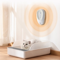 JC Maison pour animaux de compagnie en plastique moderne, désodorisant pour litière pour chat, purificateur d'air, ozone, élimination des odeurs, éliminateur d'odeurs, parfum frais, rechargeable