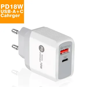 Pengisi Daya USB 20W PD QC3.0 Port Terbaru 2023 Pengisi Daya Perjalanan Rumah Dinding US Uni Eropa Pengisi Daya Ponsel Cepat untuk Ponsel