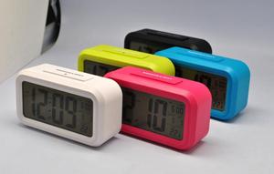 Lớn hiển thị kỹ thuật số <span class=keywords><strong>LCD</strong></span> thông minh đồng hồ báo thức với nhiệt độ sản phẩm sáng tạo cho không gian bàn - Product Image 4