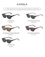 ZS P9196 Nouveaux lunettes de soleil haut de gamme polarisées œil de chat avec monture TR90 et branches en acétate, protection UV, unisexe