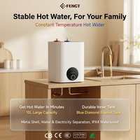 Chauffe-eau électrique mural FengT certifié LVD, capacité 10L, 2000W, classe énergétique A, pour usage domestique