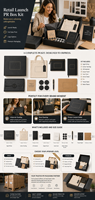 Kit Cadeau Personnalisé pour la Vente au Détail avec Boîte Rigide, Pochette de Transport, Autocollant, Carnet et Carte d'Insertion de Marque