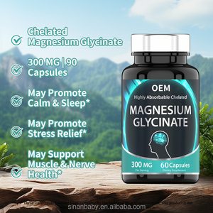Capsule di Magnesio 300mg Certificato Halal OEM/ODM (60 Pillole/Flacone) Integratore per il Sonno, Sedazione e Rilassamento Muscolare - Product Image 5