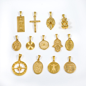 Vintage Plage Charme Soleil Pendentif Or Personnalisé Étoile Du Nord Boussole Charme En Acier Inoxydable Aile Caducée Pendentif Bijoux En Gros - Product Image 5