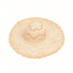 Female Hand Woven Hollow Raffia <b>Straw</b> <b>Hats</b> <b>Summer</b> Women Large Brim Dome Sunshade Beach <b>Straw</b> <b>Hat</b> - Product Image 1
