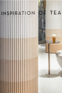 Barra de azulejo de cerámica para dedo crema de 25*300mm, azulejo de porcelana estriado curvo frontal hecho a mano, Pub, metro, vestíbulo, decoración de paredes - Product Image 2