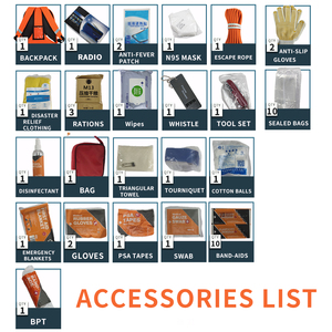 Kit di risposta alle emergenze di soccorso in caso di inondazioni naturali di soccorso in caso di emergenza auto-aiuto <span class=keywords><strong>per</strong></span> combattere i disastri naturali all'ingrosso - Product Image 4