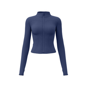 Vêtements de yoga pour femmes, veste de sport à haute élasticité, respirante et anti-transpiration, pantalon moulant qui rehausse les hanches, ensemble 2 pièces - Product Image 5