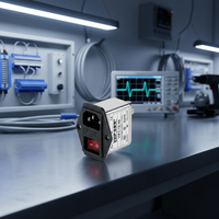 Filtre EMI/RFI enfichable VIIP WeiAiPu VIP1-1E-10 10A 110VAC 250VAC Monophasé Prise IEC avec Fusible