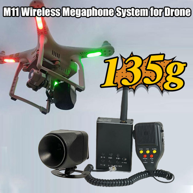 Foxtech M11 Wireless Megaphone System for Drone Loudspeaker for DJI Phantom and Mavic 2 UAV