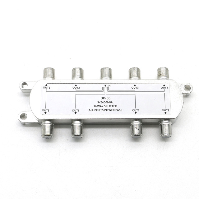 High quality factory direct supply satellite signal power dividers 5-2400MHZ zinc alloy signal dividers for cable TV