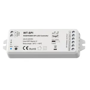 Controlador de LED para faixa de pixels de LED com controle Tuya APP Skydance WT-SPI 5-24VDC RF WiFI RGB/RGBW SPI