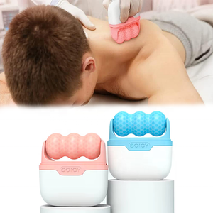 ลูกกลิ้งนวดหน้าแบบ2 in 1รูปทรง W & V ลูกบอลนวดรักษาอา<span class=keywords><strong>การ</strong></span>ผื่นแดงจากแดดเผา - Product Image 1