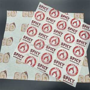 Papier d'emballage pour sandwichs et hamburgers imprimé sur mesure, résistant à la graisse, de qualité alimentaire, papier pour pain de hamburger, papier résistant à la graisse pour traiteur avec logo - Product Image 4