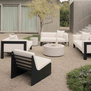Chaises de jardin pivotantes d'extérieur en aluminium Meubles de canapé pour balcon et détroit Meubles d'extérieur de luxe modernes Meubles de terrasse - Product Image 1