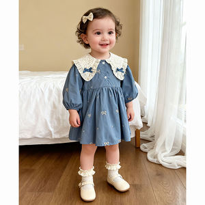 <span class=keywords><strong>Vestito</strong></span> da bambina primaverile 0-6 anni, abito da principessa con colletto a <span class=keywords><strong>farfalla</strong></span>, <span class=keywords><strong>vestito</strong></span> intero ricamato per bambina - Product Image 2