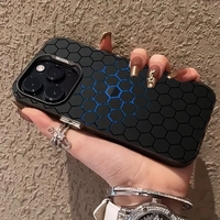 Coque de téléphone argentée couleur cube en nid d'abeille en gros pour iPhone 16 Plus 15 Pro Max 14 13 12 11 Fashions Couverture arrière antichoc