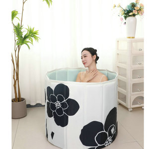 Bañera plegable para adultos y niños, tamaño grande, redonda, gruesa, para uso doméstico, de PVC ecológico, 70cm80cm - Product Image 2