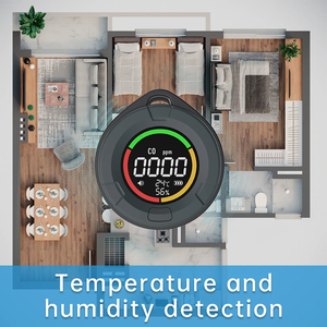 スマートホーム安全CO & CO2ガスアナライザーメーター室内空気品質モニター温度 & 湿度検出器付き室内使用 - Product Image 5