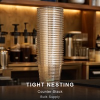 Gobelet jetable en PP 500ml 700ml pour les boutiques de bubble tea et de milk tea, gobelet transparent de qualité alimentaire sans BPA avec couvercle plat scellé pour perles de tapioca