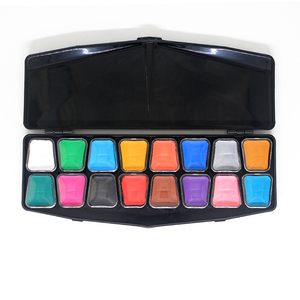 Paleta de pintura corporal lavable a base de <span class=keywords><strong>agua</strong></span> para niños, suministros de pintura corporal, 16 colores, para Halloween - Product Image 2