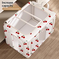 Boîte de rangement pour vêtements en polyester grande capacité, avec cadre en acier renforcé, pliable, anti-humidité, 100L-150L, organisateur de garde-robe pour