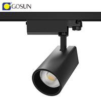 Projecteur LED sur rail intelligent sans fil en aluminium 15W, COB, dimmable, 2700-7000K, Ra90, 950-1200lm, moderne, garantie 5 ans, pour hall d'exposition
