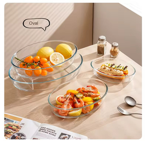 Bandejas de Vidrio Resistentes a Altas Temperaturas para Hornear, Utensilios Domésticos para Hornos y Microondas, Bandejas para Cocinar Pescado al Vapor y Sartenes Planas - Product Image 6