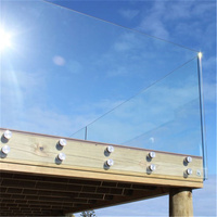 Plexiglas personnalisé professionnel pour balustrade de balcon balustrade en verre robuste garde-corps en verre de Style Antique escalier garde-corps en verre