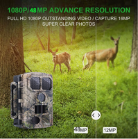 Caméra de surveillance de la faune en plein air avec détection de mouvement, contrôle WiFi 4K via application, grand angle, déclenchement 0,2s