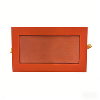 Boîte cadeau rigide en papier orange personnalisée, emballage pliable magnétique de qualité supérieure pour cosmétiques de luxe, vêtements et marchandises de marque