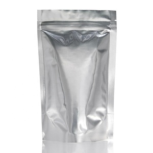 Galones de papel de aluminio puro Mylar Silver resellable con cremallera, bolsas de almacenamiento de embalaje de alimentos, Doypack