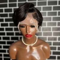Pixie Cut perruques pas cher en gros court Afro crépus bouclés perruque 100% cheveux humains cheveux naturels Bob perruques pour les femmes noires