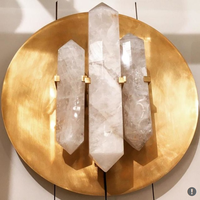 XINZHONG, arte moderno Americano, minimalista, hogar, sala de estar, Villa, decoración, lámpara de mármol de cobre, baño de latón, aplique de pared Vintage