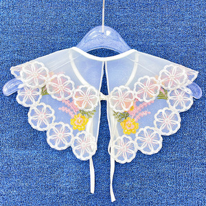 Cape en dentelle Style rétro Broderie Creuse Petit gilet Veste courte <span class=keywords><strong>Faux</strong></span> <span class=keywords><strong>col</strong></span> Accessoires <span class=keywords><strong>Crochet</strong></span> pour tricot Fashion Pearl - Product Image 2