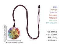 Vente en gros de pendentifs en orgonite 7 chakras, cube de Metatron, coffret cadeau, pierres naturelles polies, coffret de bijoux en cristal de guérison Reiki