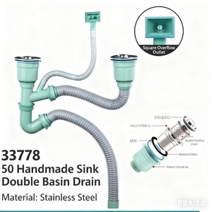 OUDU Vente chaude Évier de <span class=keywords><strong>cuisine</strong></span> en acier inoxydable avec passoire et couvercle de vidange, surface polie, connexion pop-up, garantie de 2 ans, durable - Product Image 4