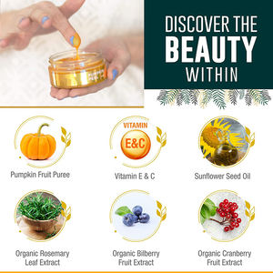 Mascarilla facial de Gel de marca privada, Natural puro, hidratante profunda, enzima de calabaza - Product Image 3