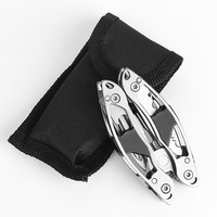 Pince multifonction 13-en-1 en acier inoxydable 420, couteau de poche pliant, tournevis, coupe-fil, outil de survie extérieur EDC
