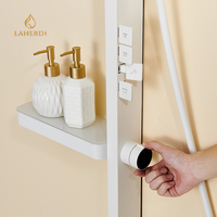 Système de douche thermostatique de luxe Lanerdi avec jet de pluie doux, jets de massage, cartouche céramique et barre coulissante