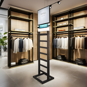 Tùy chỉnh dày quần áo cửa hàng vành đai người đàn ông BOW TIE phụ kiện may mặc áo móc hiện đại tầng thường vụ kim loại Rack hiển thị đứng - Product Image 1