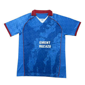 热销2025-26新款墨西哥十字蓝球衣足球高品质透气速干足球球衣 - Product Image 2